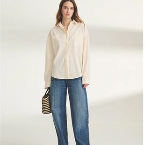 NAADAM Organic Cotton Button Up Shirt Classic Oversized Preppy